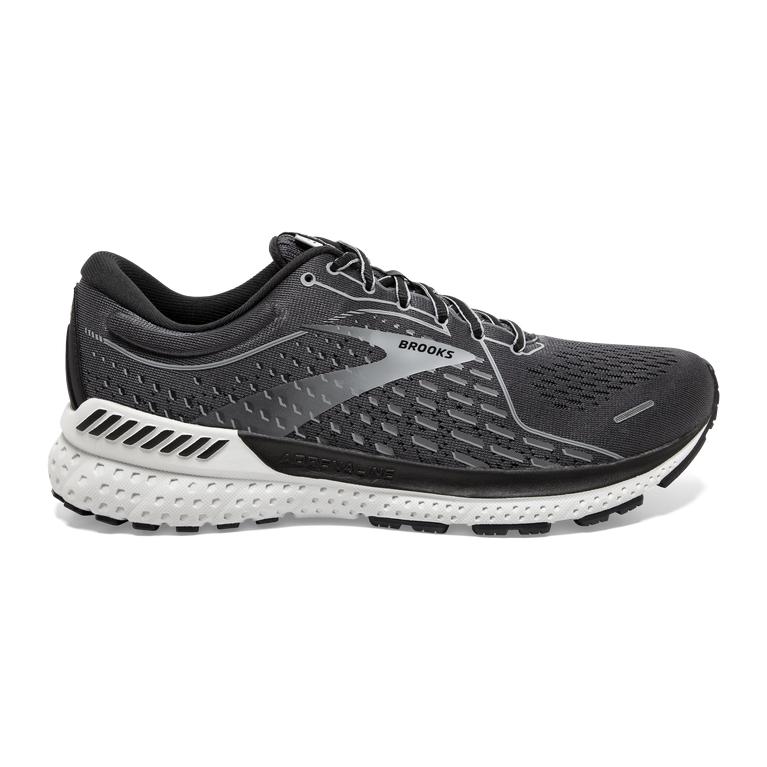 Brooks Adrenaline GTS 21 Walking Shoes - Men's - Blackened Pearl/Black/Grey (83712-LGAH)